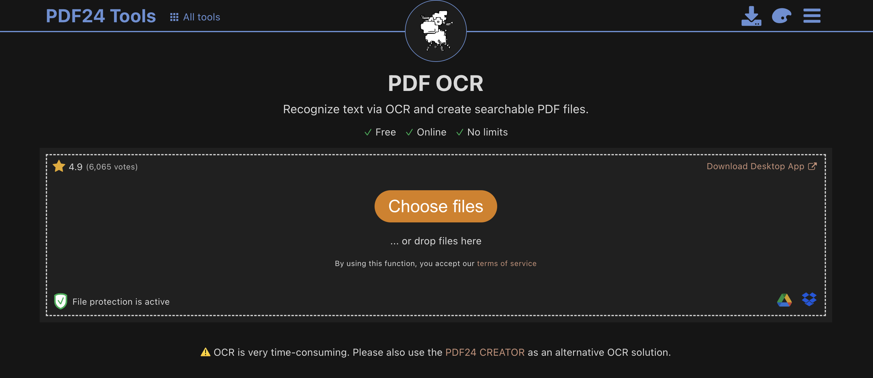 PDF 24 interface overview