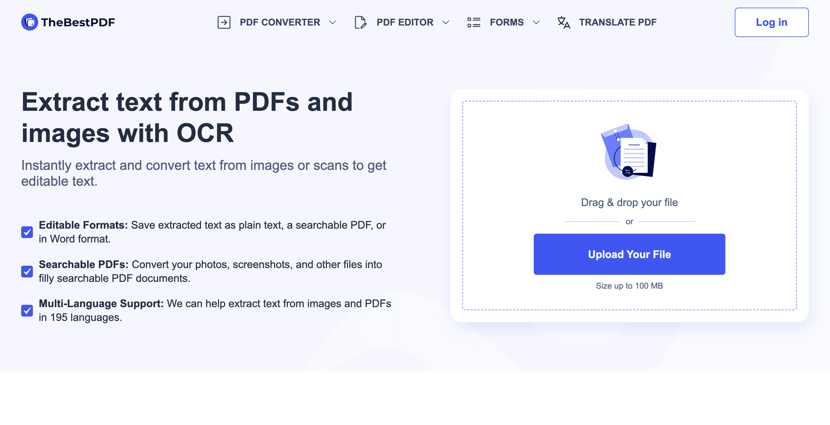 The Best PDF interface overview