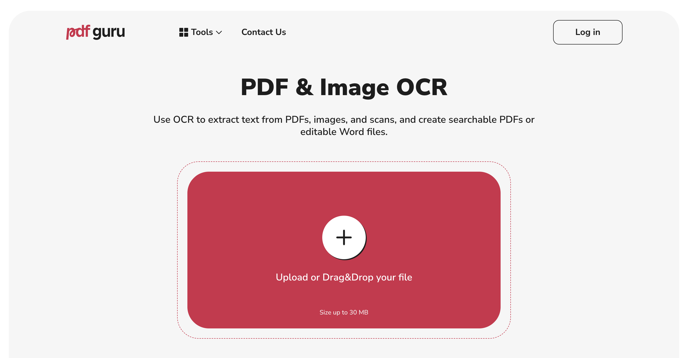 PDF Guru interface overview