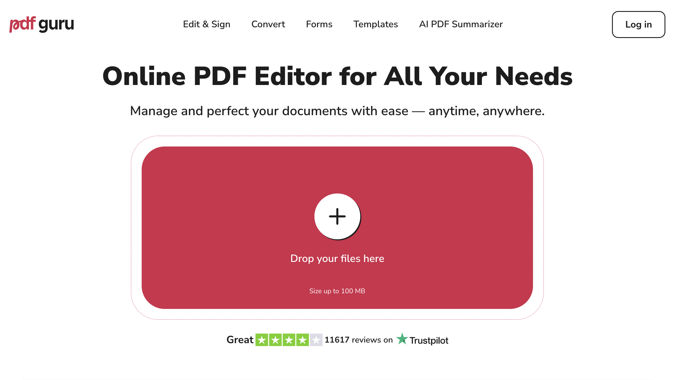PDF Guru Review 2025 interface