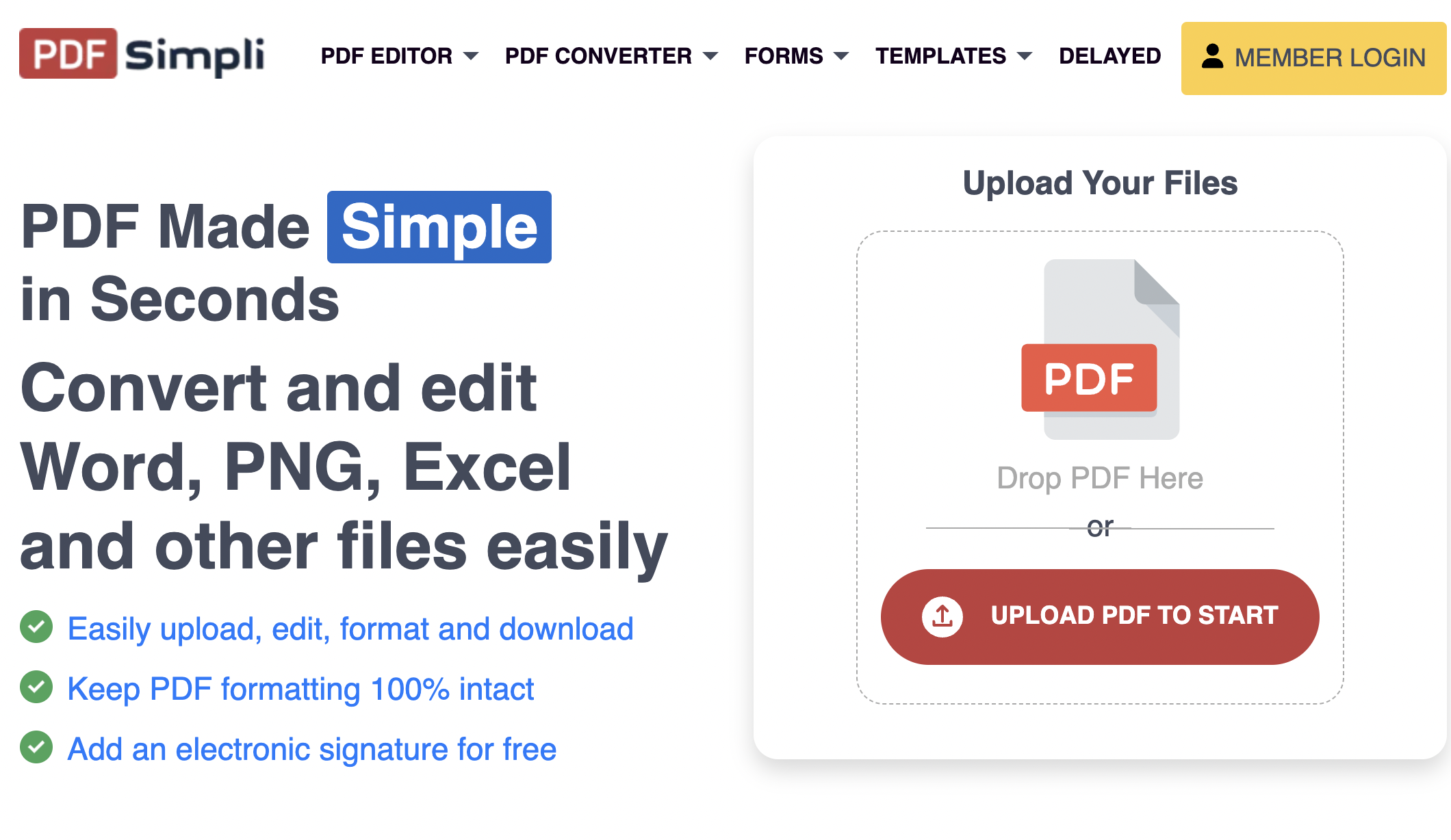 PDFSimpli PDF Review 2025 interface
