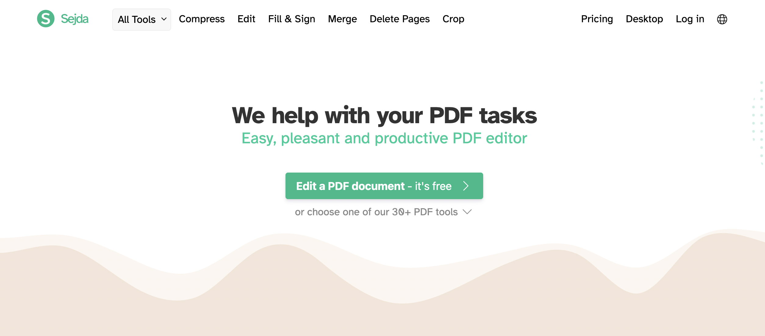 Sejda Review — 2025 interface