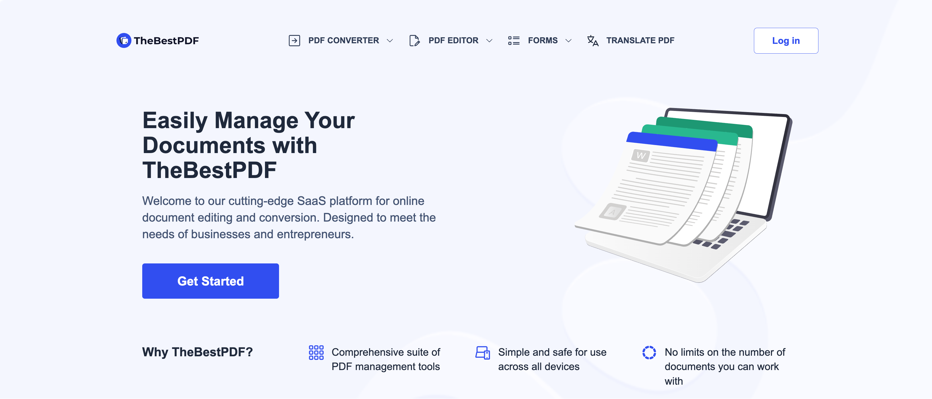TheBestPDF Review 2025 interface