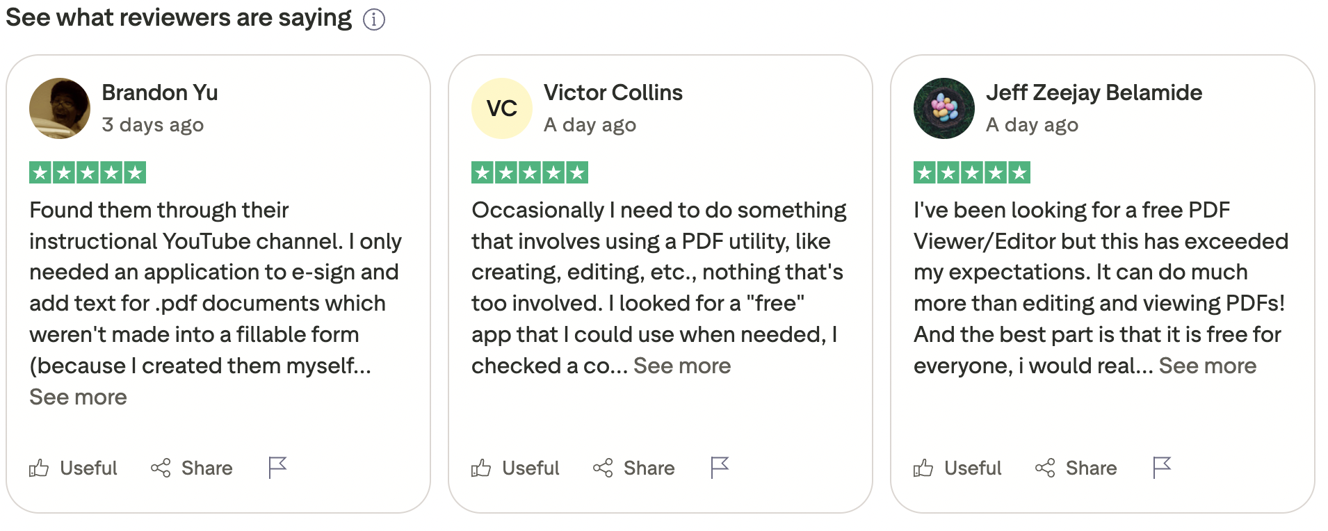 PDFgear user reviews and ratings